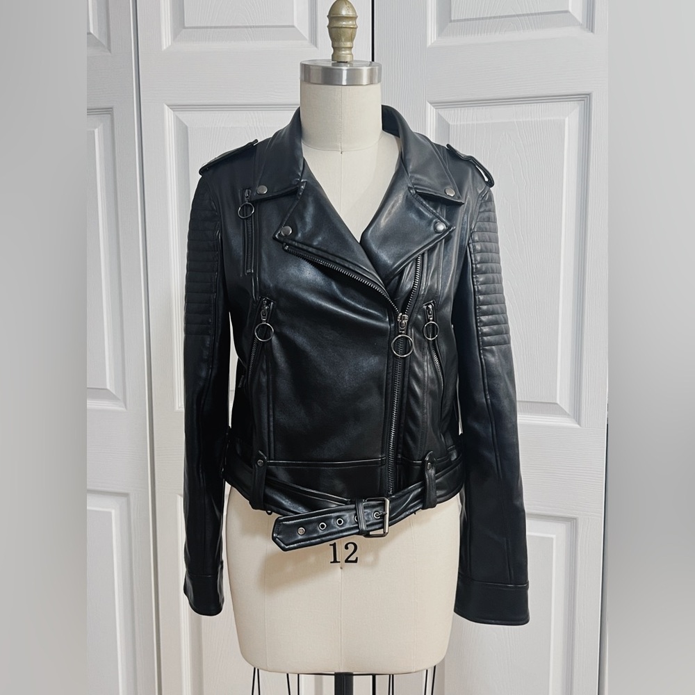 Black Moto Jacket by Black Milk Clothing size 14